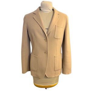 Talbots Brushed Italian Wool Long Blazer Sz. 10 Camel